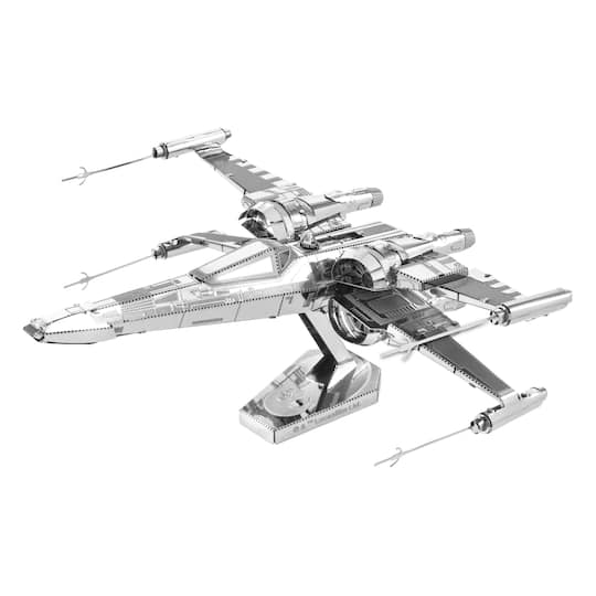 Metal Earth® Star Wars™ Poe Dameron's X-Wing Fighter™ 3D Metal Model Kit By Fascinations in Silver | 4" x 4" x 2" | Michaels®